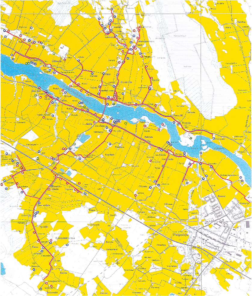 Koko suunniteltu verkko